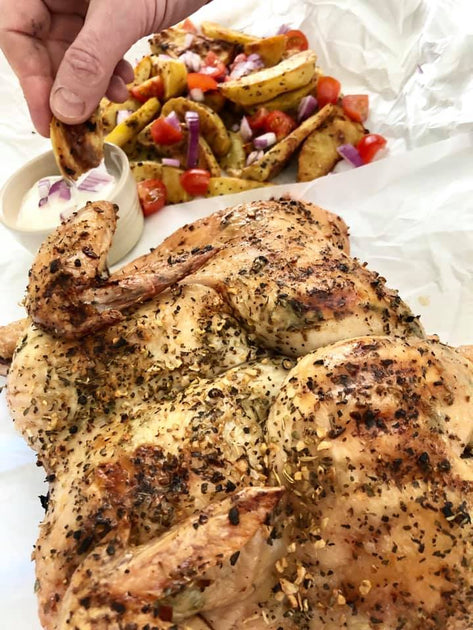 Donair Butter Infused Chicken with Donair Roasted Potato Wedges | rub that Rubs
