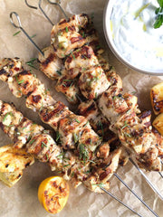 Donair Butter Infused Chicken with Donair Roasted Potato Wedges